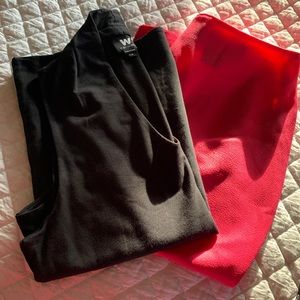 Kardashian Kollection Pencil Skirt Size M pink with zip and black blouse set